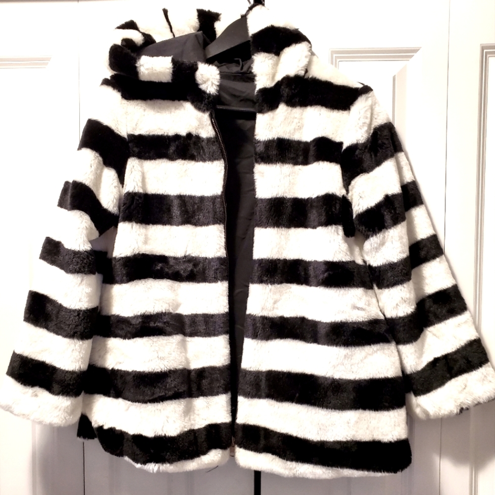 Junior Gaultier faux fur coat